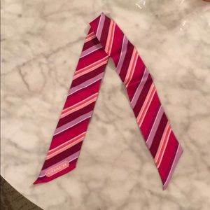 Coach reversible ponytail silk scarf